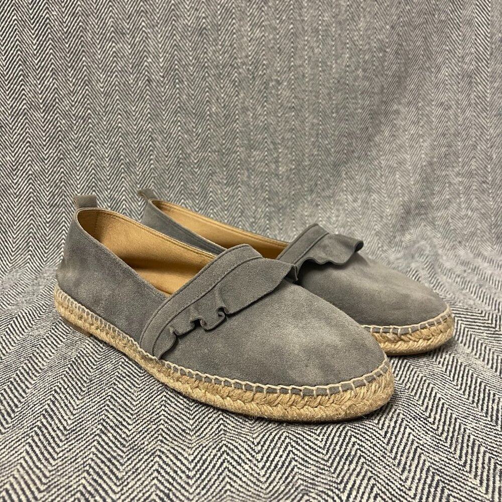 ANTHROPOLOGIE - Suede Ruffle Espadrille - Picture 2 of 7